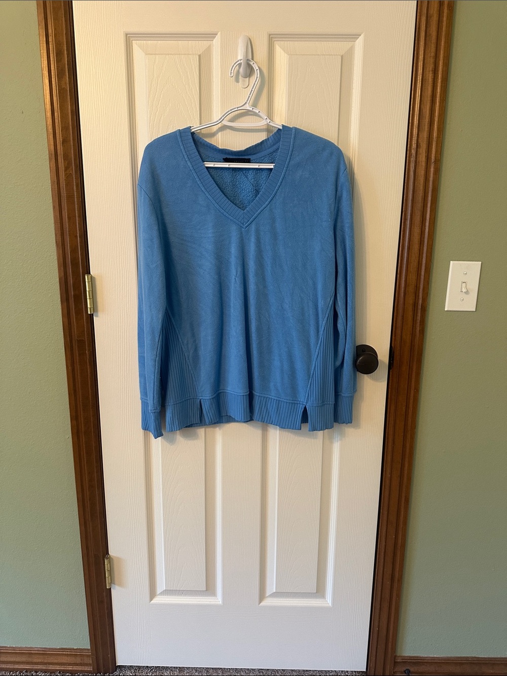 Jane and Delancey Sky Blue V-Neck Sweater